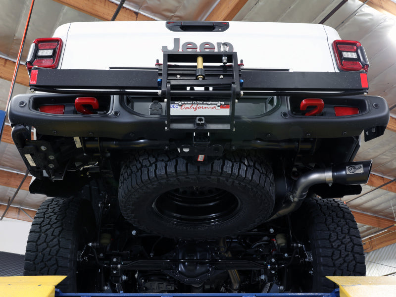 aFe 2021+ Jeep Gladiator V6-3.0L (td) Vulcan Series 3in 304 SS DPF-Back Exhaust System - Black Tip