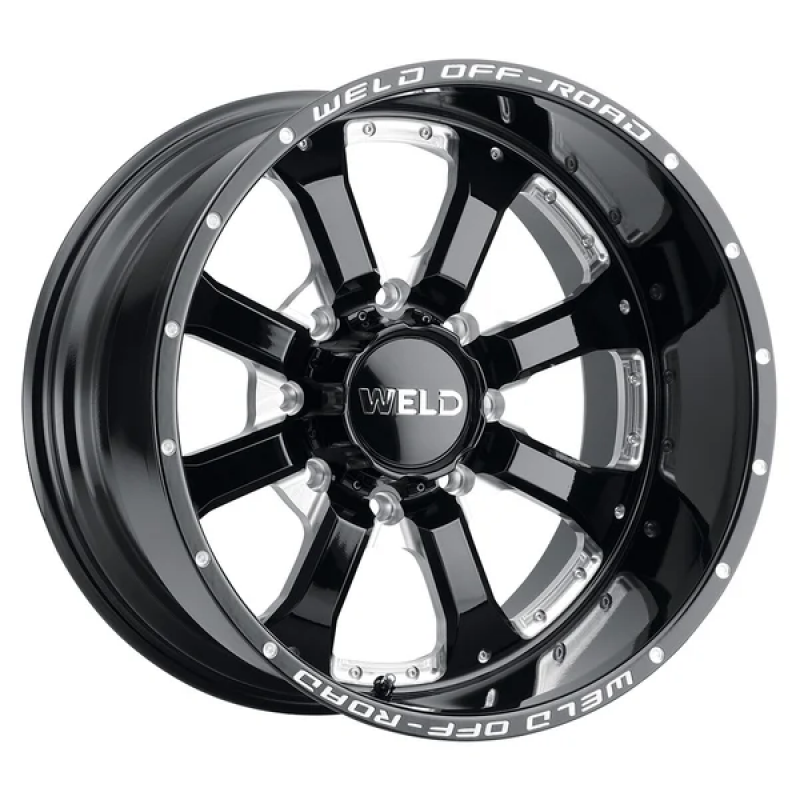 Weld Off-Road W125 20X9 Granada Eight 8x170 ET00 BS5.00 Gloss Black MIL 125.1