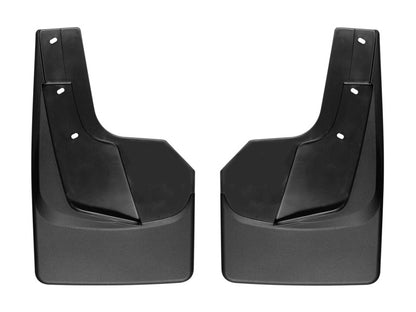 WeatherTech 19+ Dodge Ram w/o Factory Flares Rear No Drill Mudflaps - Black