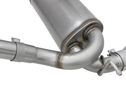 aFe Rebel Series 2.5in 409 SS Cat-Back Exhaust w/ Polished Tips 07+ Jeep Wrangler (JK) V6 3.6L/3.8L