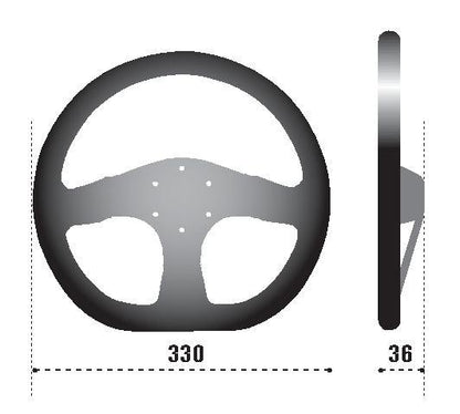 Sparco Steering Wheel 353 Suede Black (NO HORN INCLUDED)