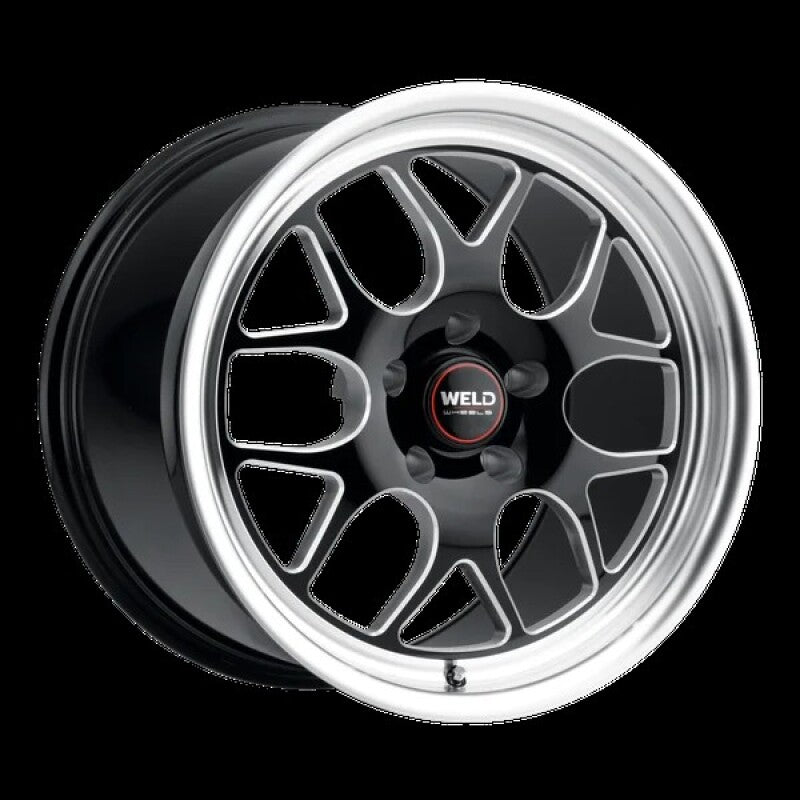 Weld Solana Drag 17x11 / 5x115 BP / ET0 / 78.1mm Bore - Gloss Black MIL DIA Wheel