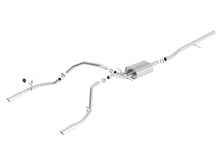 Borla 14 Silv/Sierra 1500 C/B S-Type Exhaust/2.75in Into Dual 2.25in Out 4in Tip Split Rear Exit