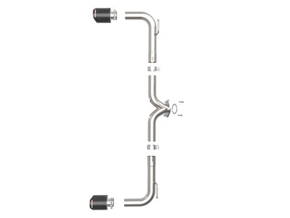aFe Takeda 2-1/2in 304 SS Axle-Back Exhaust w/ Carbon Fiber Tips 14-18 Mazda 3 L4 2.0L/2.5L
