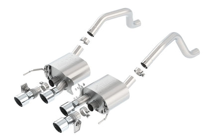 Borla 15 Chevy Corvette C7 ZO6 6.2L w/o AFM w/ NPP ATAK Quad RD RL IC Tips Center Rear Exit Exhaust