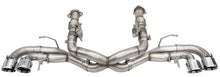 Corsa 20-25 Corvette C8 3in Xtreme Cat-Back Exhaust 4.5in Pol Quad Tips - Integrates stock AFM Valve